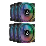 Kit 6 Fans Rise Mode Aura Pro ARGB 120mm C/ Controladora - RM-AUB-02-ARGB