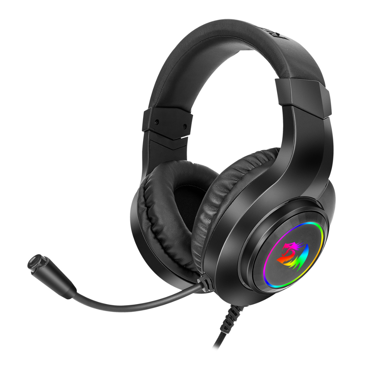 9d51c36e42ed1d8cce644559966970c8.png Headset Gamer Redragon Hylas RGB Driver 50mm Preto - H260RGB - Imagem 1