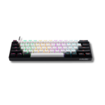 Teclado Mecânico Gamer Gamdias Aura GK2 Branco e Preto Switch Azul ABNT2 - Imagem 3