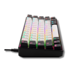 Teclado Mecânico Gamer Gamdias Aura GK2 Branco e Preto Switch Azul ABNT2 - Imagem 4