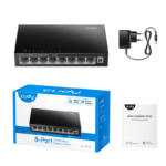 Switch Cudy 8 Portas 10/100Mbps 1.6 Gbps 448 Kbit Preto - FS108D_EU V3.0 - Imagem 3