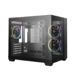 Gabinete Gamer Deepcool CG330 Aquário Micro ATX 3 Fans ARGB USB 3.0 Preto - R-CG330-BKNGM3-G - Imagem 2