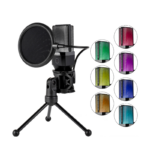 Microfone Gamer Redragon Adne RGB Codensador USB C/Suporte E Pop Filter Preto - GM212 - Imagem 6