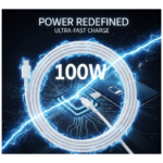 Cabo De Força MD9 100W USB-C Macho Para USB-C Macho 1,5 Metros Branco - Imagem 4