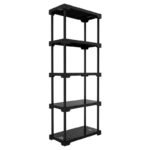 Estante 5 Prateleiras Plástica Poly Eco - Preto 70x35x167cm - Imagem 3