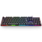 Teclado Gamer Redragon Ratri RGB Borda Iluminada USB Switch Marrom Full Size Preto - K595RGB - Imagem 4