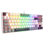 Teclado Mecânico Gamer Redragon Kumara RGB Switch Marrom TKL USB Branco Preto e Cinza - K552WGL-RGB - Imagem 5