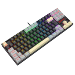 Teclado Mecânico Gamer Redragon Kumara RGB Switch Marrom TKL Preto Cinza e Amarelo - K552LGY-RGB - Imagem 4