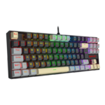 Teclado Mecânico Gamer Redragon Kumara RGB Switch Marrom TKL Preto Cinza e Amarelo - K552LGY-RGB - Imagem 2