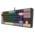 Teclado Mecânico Gamer Redragon Kumara RGB Switch Marrom TKL Preto Cinza e Amarelo - K552LGY-RGB - Imagem 6