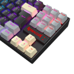 Teclado Mecânico Gamer Redragon Kumara RGB Switch Marrom TKL Preto Cinza e Amarelo - K552LGY-RGB - Imagem 8