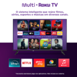 Smart TV HD 32" Dled Wi-Fi Dolby Audio Multi Roku Quad Core - TL052M - Imagem 8