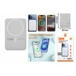 Carregador Portátil MagSafe Sem Fio 10.000mah 20W Turbo Carregamento Magnetico Minimen - MM-CDB300 - Imagem 4