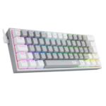 Teclado Mecânico Gamer Redragon Fizz RGB USB 2.0 Cinza e Branco - K617-RGB-GW - Imagem 2
