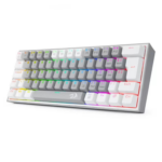 Teclado Mecânico Gamer Redragon Fizz RGB USB 2.0 Cinza e Branco - K617-RGB-GW - Imagem 4