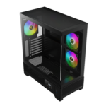 Gabinete Gamer Gamdias Atlas M1 3 Fans S/Fonte ARGB MidTower Frental/Latera Vidro Temperado Preto - Atlas M1 - Imagem 2