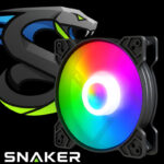 Cooler Fan Snaker Shadow LED Rainbow 120mm Silencioso PC Preto - Imagem 3