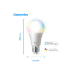 Smart Lâmpada Elgin LED Wi-Fi 10W Color Bulbo Com Alexa E Google Home - 48BLEDWIFI00 - Imagem 5
