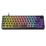Teclado Mecânico Kalkan Drakar 65% Rainbow C/Roda De Volume Keycap Pudding Preto - KLK00052 - Imagem 3