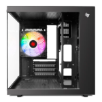 Gabinete Gamer Pichau Atom Mini-Tower Lateral de Vidro Com 1 Fan Preto - PG-ATOM-BK - Imagem 2