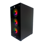 Gabinete Gamer Hayom 3 Fans S/Fonte ATX MidTower Vidro Temperado Preto – GB1769 - Imagem 3