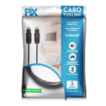 Cabo Óptico Toslink Básic 3 Metros Gold Pix - Imagem 3