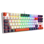 Teclado Mecânico Gamer Redragon Kumara RGB Switch Marrom Branco Preto e Vermelho - TKL K552WLR-RGB - Imagem 2