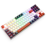 Teclado Mecânico Gamer Redragon Kumara RGB Switch Marrom Branco Preto e Vermelho - TKL K552WLR-RGB - Imagem 4