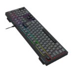 Teclado Gamer Membrana Redragon Crux Rainbow Full Size USB Preto e Cinza - K518-RGB-GB - Imagem 5