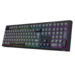 Teclado Membrana Redragon Crux Rainbow Sem Fio Full Size Preto e Cinza - K518R-WL-GB - Imagem 2