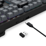 Teclado Membrana Redragon Crux Rainbow Sem Fio Full Size Preto e Cinza - K518R-WL-GB - Imagem 7