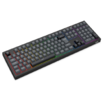 Teclado Membrana Redragon Crux Rainbow Sem Fio Full Size Preto e Cinza - K518R-WL-GB - Imagem 3