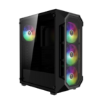 Gabinete Gamer Gamdias Aura GC1 Elite ARGB 4 Fans S/fonte Mid Tower Vidro Temperado Preto - Imagem 2