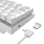 Teclado Mecânico T-Dagger Arena Pro Sem Fio Rainbow 60% Switch Marrom Branco - T-TGK321W PRO-BR PT - Imagem 6