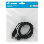 Cabo Extensor Fortrek USM-101 USB 2.0 A Macho x A Femea 1,8m Preto - FK413C - Imagem 3