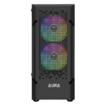 Gabinete Gamer Gamdias Aura GC7 3 Fans ARGB S/Fonte MidTower Vidro Temperado Preto - AURA GC7 - Imagem 2