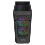 Gabinete Gamer Gamdias Aura GC7 3 Fans ARGB S/Fonte MidTower Vidro Temperado Preto - AURA GC7 - Imagem 3