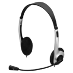 Fone De Ouvido Office Fortrek C/Microfone 2x P2 100mW Multimídia Prata/Preto - HBL101 - Imagem 2