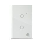 Smart Interruptor Positivo 2 Módulos Touch 2300W Alexa Ou Google Assistente Branco - Imagem 2