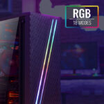 Gabinete Gamer Aerocool Streak V1 RGB ATX  Preto S/Fan - Imagem 2