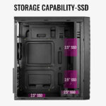 Gabinete Gamer Aerocool Streak V1 RGB ATX  Preto S/Fan - Imagem 4