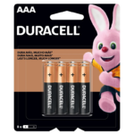 Pilha AAA Duracell 8 Unidades Alcalina 1,5v Palito - MN2400