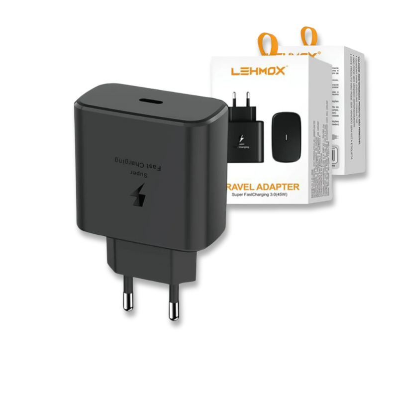 b68af87cacc0232e3f46402909b16bd4.png Carregador Turbo 45w Para Celular Lehmox USB-C Bivolt 50/60hz - LE-356 - Imagem 1