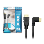 Cabo HDMI 2.0 2 Metros 4K HDR 19 Pinos Plug 90 Graus 30AWG 21:9 - Pix