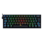 Teclado Mecânico Gamer Redragon Fizz Pro RGB BT/2.4/USB Switch Azul Preto - K616-RGB-B