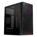 Gabinete TGT G250 S/Fan S/Fonte LED Rainbow Lateral Acrilico Preto - TGT-G250PR-01