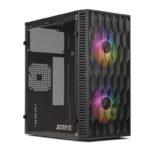 Gabinete Gamer TGT Jester V2 2 Fans S/Fonte Rainbow Mini-Tower Preto - TGT-JSRV2-BKGF02