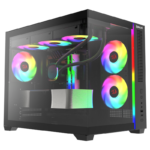 Gabinete Gamer Redragon Wideload Mini Lite RGB S/Fan S/Fonte Micro ATX Preto - CA-611B