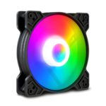 Cooler Fan Snaker Shadow LED Rainbow 120mm Silencioso PC Preto