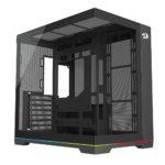 Gabinete Gamer Redragon Scalpel ARGB ATX Aquário C/Fita LED S/Fan Preto - GC-628